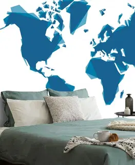 Tapety mapy Tapeta modrá abstraktná mapa sveta