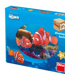 Drevené hračky DINOTOYS - Drevené kocky Nemo 12 ks