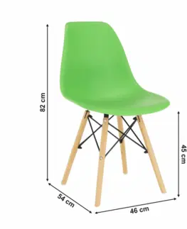 Stoličky Stolička, zelená/buk, CINKLA 3 NEW