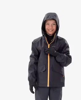 bundy a vesty Detská zimná nepremokavá turistická bunda SH100 3v1 do -0,5 °C 7-15 rokov