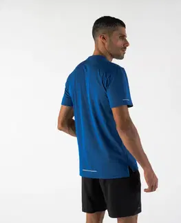 nordic walking Pánske bežecké tričko Run 500 Dry priedušné modré