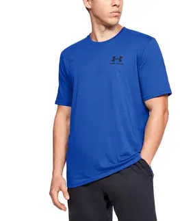 Pánske tričká Pánske tričko Under Armour Sportstyle Left Chest SS Electric Blue - XL