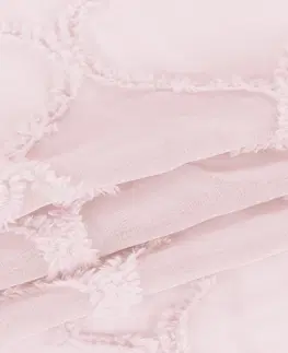 Závesy AmeliaHome Záclona Delva Pleat ružová, 140 x 250 cm