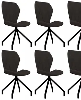 Jedálenské stoličky a kreslá Jedálenská stolička 6 ks umelá koža Dekorhome Zelená