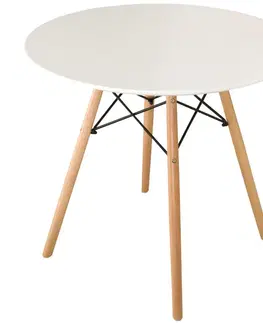 Jedálenské stoly Stôl Oslo biely 70cm