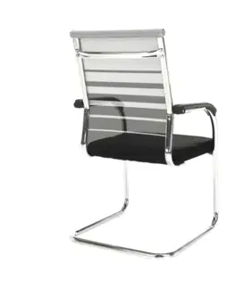 Konferenčné stoličky Zasadacia stolička, sivá/čierna/strieborná, ESIN