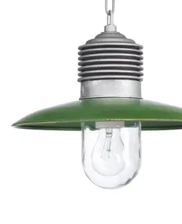 Vonkajšie závesné svietidlá K.S. Verlichting Vonkajšia závesná lampa Ampere hliník/zelená
