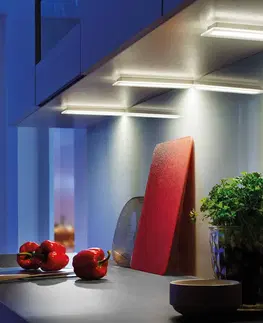 Osvetlenie kuchynskej linky Hera Súprava 3 LED sklenené Line svietidlo teplá biela