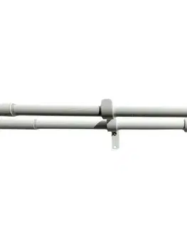 Závesy Dvojitá záclonová súprava roztiah. Guľa 16/19 mm biela, 120 - 230 cm