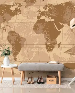 Samolepiace tapety Samolepiaca tapeta rustikálna mapa sveta