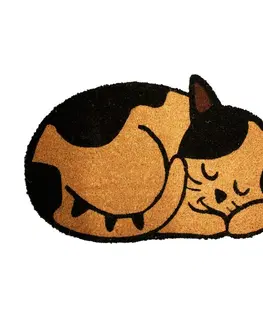 Koberce a koberčeky HOME ELEMENTS Kokosová rohožka Mačka, 43 x 73 cm