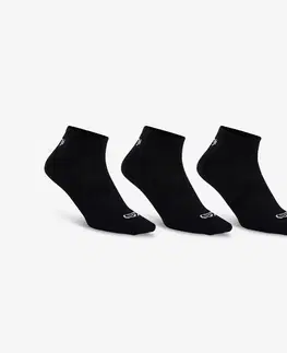 ponožky Bežecké ponožky Run100 čierne 3 páry