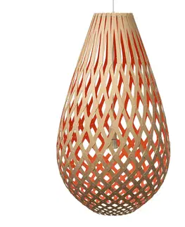 Závesné svietidlá david trubridge david trubridge Koura závesné svietidlo 75 cm bambusovo-červené