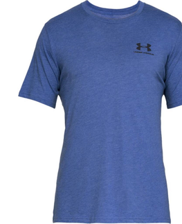 Pánske tričká Pánske tričko Under Armour Sportstyle Left Chest SS Blue Ink - S