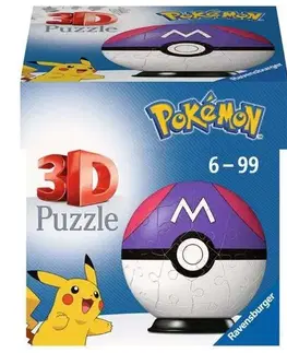 Limitovaná edícia Ravensburger 3D Puzzle-Ball Pokémon: Master Ball 54 Ravensburger