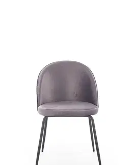 Jedálenské stoličky HALMAR K314 jedálenská stolička tmavosivá / čierna