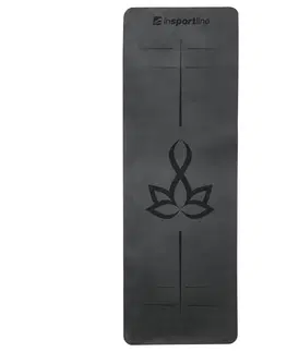 Podložky na cvičenie Jóga podložka inSPORTline Padvana 183x61x0,4 cm čierna