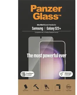 Ochranné fólie pre mobilné telefóny Ochranné sklo PanzerGlass UWF AB pre Samsung Galaxy S23 Plus, čierne 7316