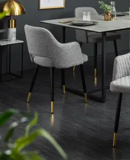 Stoličky - moderné LuxD 24296 Dizajnová stolička Laney svetlosivá