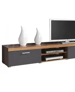 Sektorový nábytok TV stolík 8 Samba slivka/grafit
