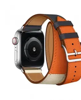Príslušenstvo k wearables Remienok z teľacej kože (dlhý) COTEetCI pre Apple Watch 38/40/41mm, oranžovo/ružový