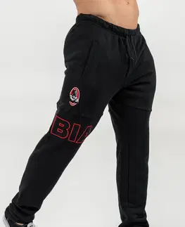 Pánske klasické nohavice Voľné tepláky s vreckami Nebbia Commitment 705 Black - XL