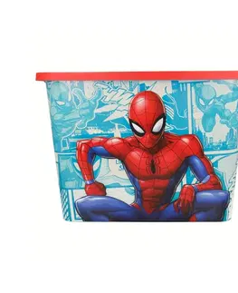 Boxy na hračky STOR - Plastový úložný box Spiderman, 23L, 02626