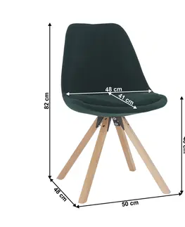 Jedálenské stoličky KONDELA Sabra jedálenská stolička smaragdová (Velvet) / buk