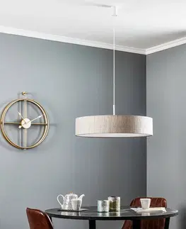 Závesné svietidlá Euluna Závesná lampa Turda, sivá, Ø 65 cm
