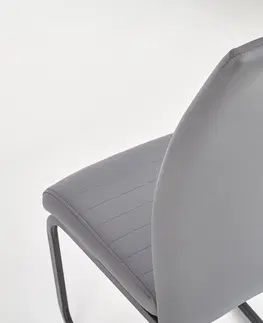 Jedálenské stoličky HALMAR K371 jedálenská stolička sivá / chróm