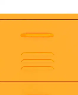 Kancelárske skrine Kancelárska skrinka kov Dekorhome Oranžová