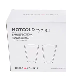 Poháre TEMPO-KONDELA HOTCOLD TYP 34, termo poháre, set 2 ks, s vločkami, 400 ml