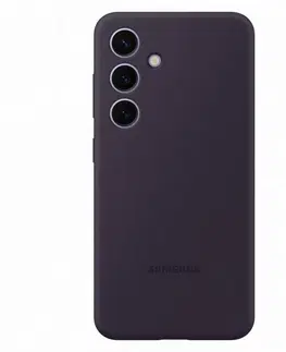 Puzdrá na mobilné telefóny Puzdro Silicone Cover pre Samsung Galaxy S24, dark violet EF-PS921TEEGWW