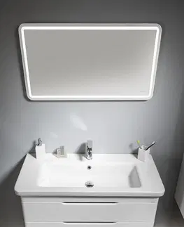 Kúpeľňa SAPHO - ELLA umývadlová skrinka 95,7x50x42,8cm s umývadlom CITY, biela (70100) EL100-3030-01