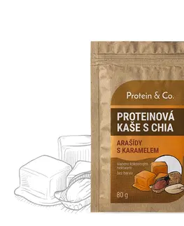 Kaše, müsli a cereálie Protein&co. Proteínová kaša s chia 80 g PRÍCHUŤ: Jahoda s bielou čokoládou