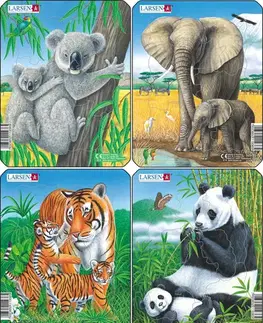 LARSEN puzzle Larsen Puzzle Puzzle Koala, Slon, Tiger, Panda Larsen V4-ZZ