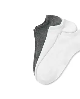 Socks Krátke ponožky, 3 páry, biele a sivé