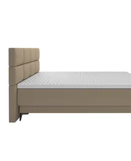 Postele Boxspringová posteľ, 160x200, béžová, OPTIMA B