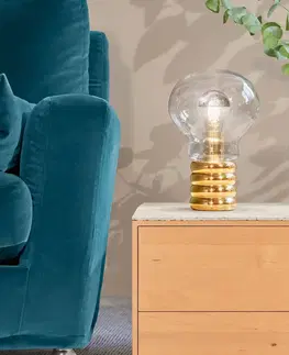 Stolové lampy Ingo Maurer Ingo Maurer Bulb Brass stolná LED lampa, mosadz