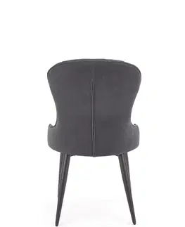 Jedálenské stoličky HALMAR K366 jedálenské kreslo tmavosivá / čierna
