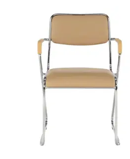Stoličky Zasadacia stolička, hnedá ekokoža, DERYA