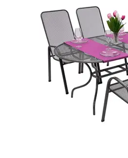 Kovové záhradné jedálenské zostavy DEOKORK Záhradná kovová zostava OLIVIE 1+4 Stôl oválný 190x105 cm