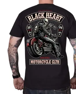 Pánske tričká Tričko BLACK HEART Coffin čierna - 3XL