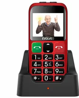 Mobilné telefóny Evolveo EasyPhone EB, červená