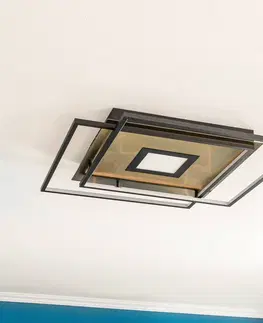 Stropné svietidlá Lucande Lucande Jirya stropné LED svietidlo, CCT, čierna