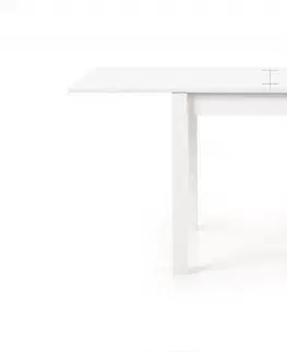 Jedálenské stoly Rozkladací jedálenský stôl GRACJAN Halmar Biela