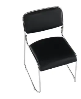 Stoličky Zasadacia stolička, čierna ekokoža, BULUT