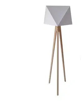 Lampy  Stojacia lampa BAKARO 1xE27/60W/230V borovica biela 