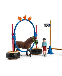 Hračky - figprky zvierat SCHLEICH - Závod v agility pre poníky