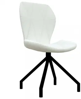Jedálenské stoličky a kreslá Jedálenská stolička 2 ks umelá koža Dekorhome Čierna